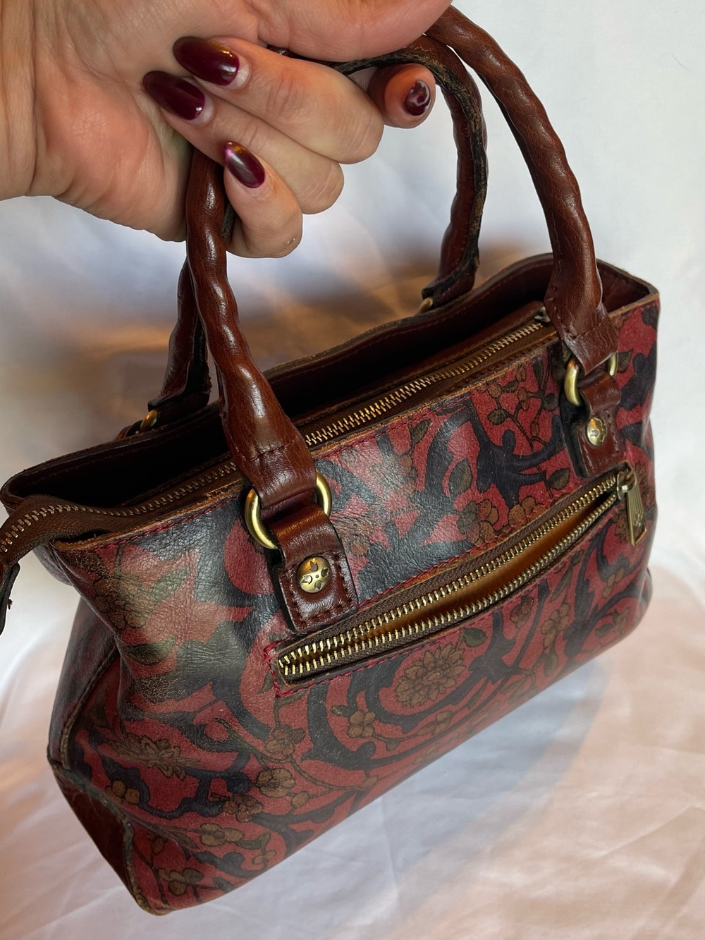 Patricia Nash Angela Satchel Floral Vintage with Tassels - Picture 2 of 11